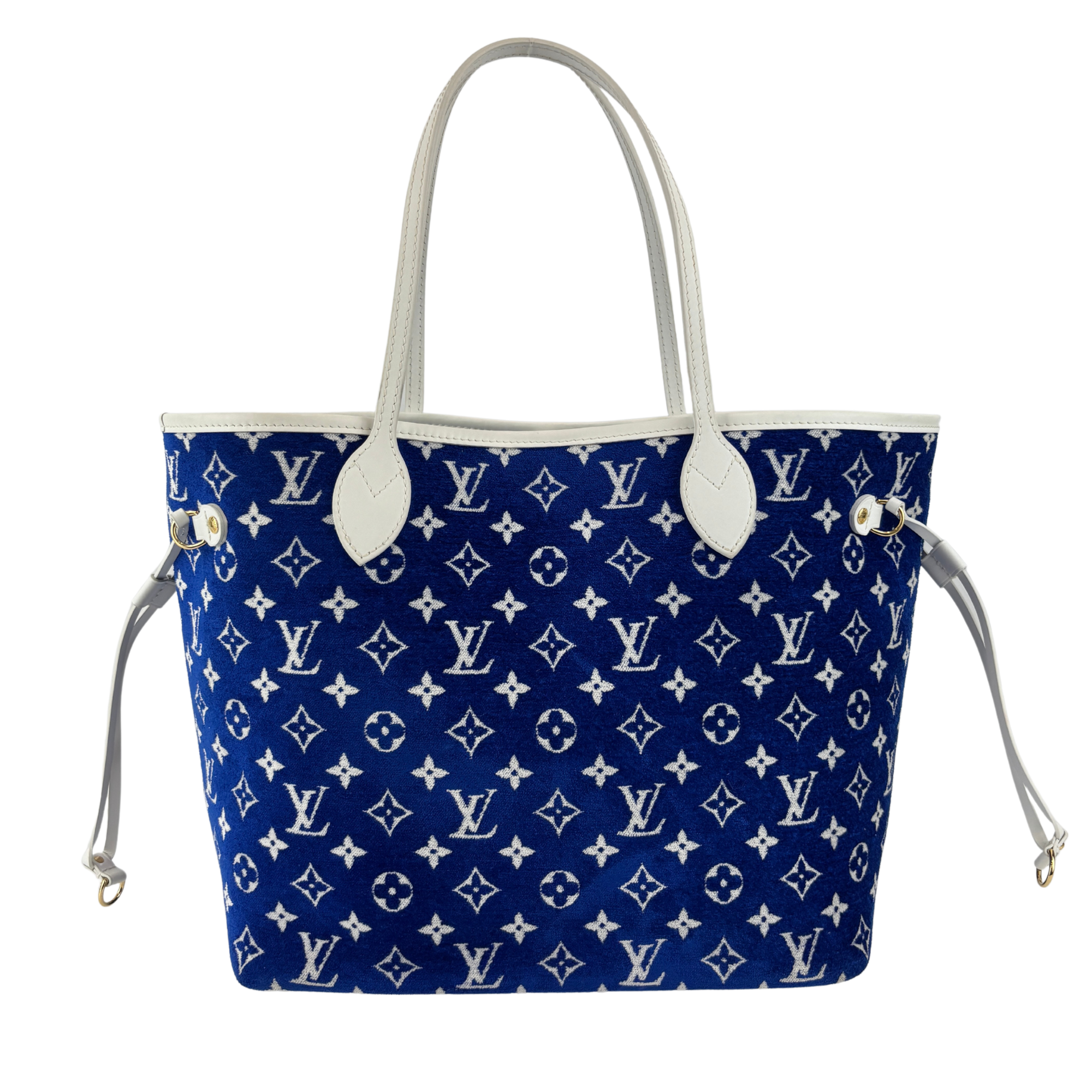 M46220 Neverfull MM Bleu Jacquard Velvet Limited-Edition LV Match Collection