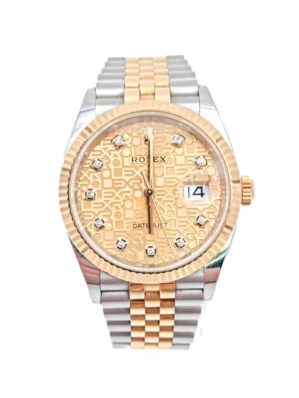 Rolex Datejust 36 Champagne Computer Diamond 126233