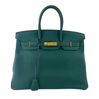 Birkin 35 Malachite Green Togo GHW