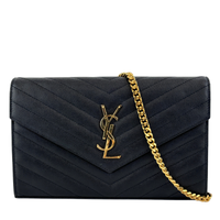 Classic Cassandre Grain De Poudre Leather WOC in Black GHW