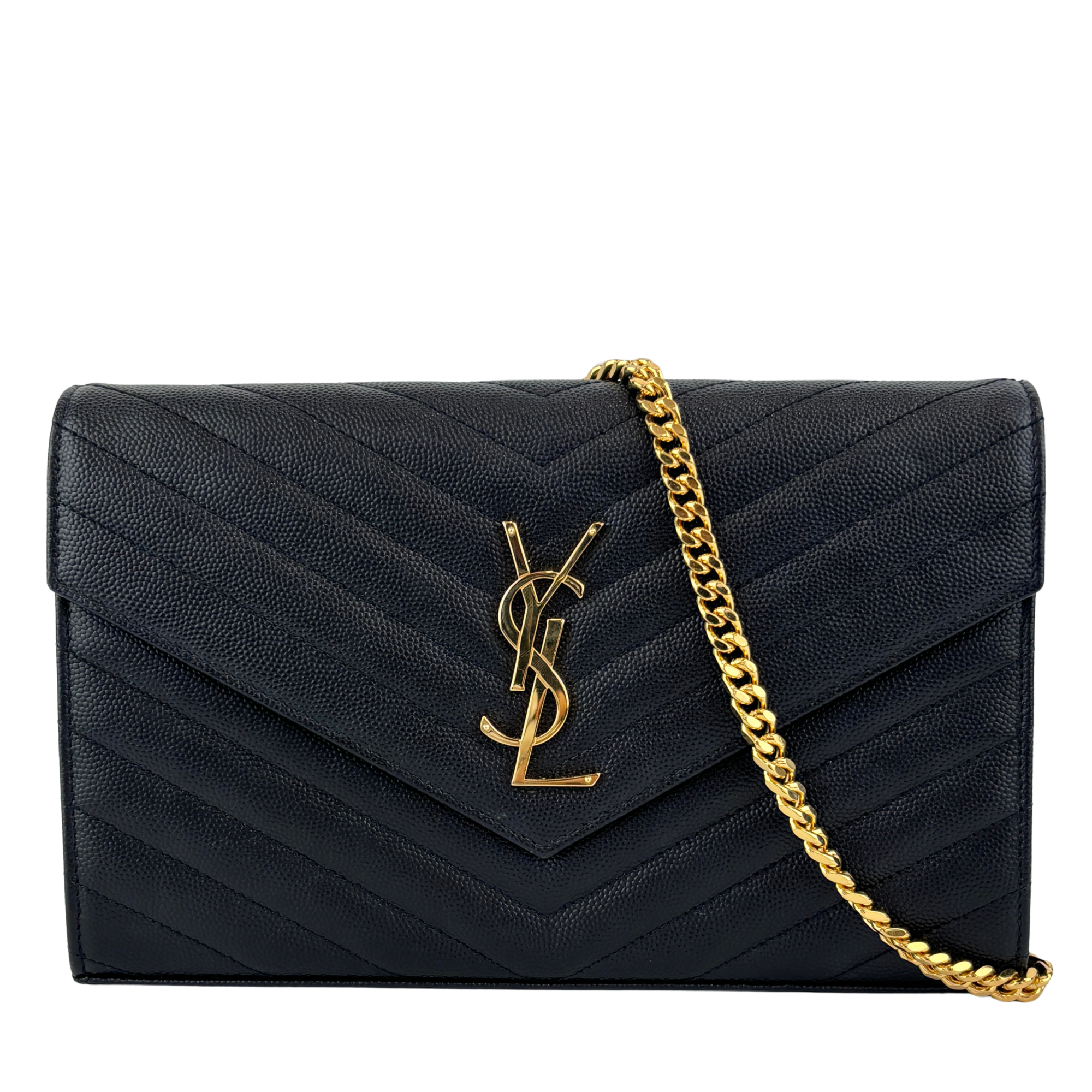 Classic Cassandre Grain De Poudre Leather WOC in Black GHW