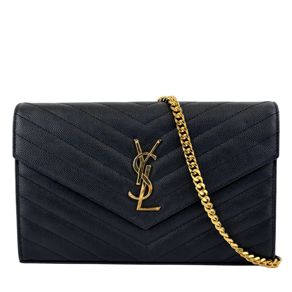 Classic Cassandre Grain De Poudre Leather WOC in Black GHW