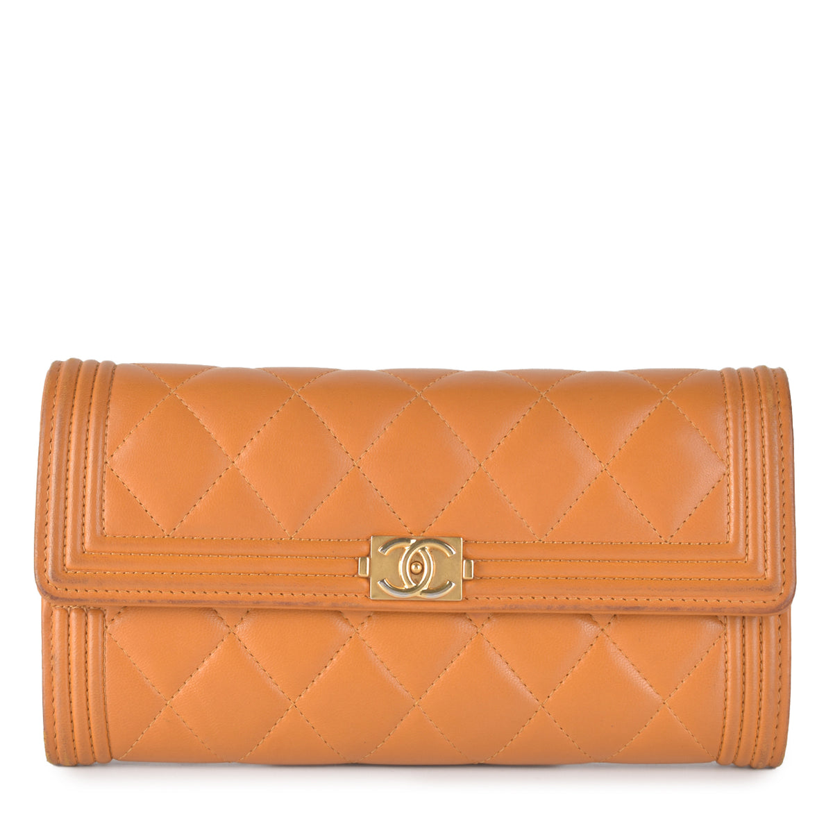 CHANEL Caviar Quilted Mini Wallet On Chain WOC Coral 779923