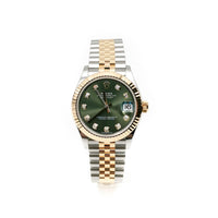 Rolex Datejust 31 Olive Green Diamond