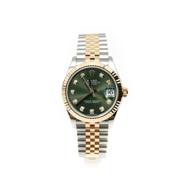 Rolex Datejust 31 Olive Green Diamond