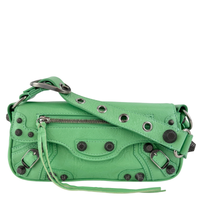 XS Le Cagole Shoulder Bag in Bright Mint Green Arena Lambskin