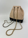 Gabrielle Backpack in Beige Black