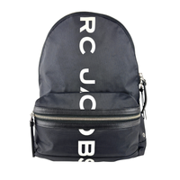 Nylon Printed Logo Backpack in Black