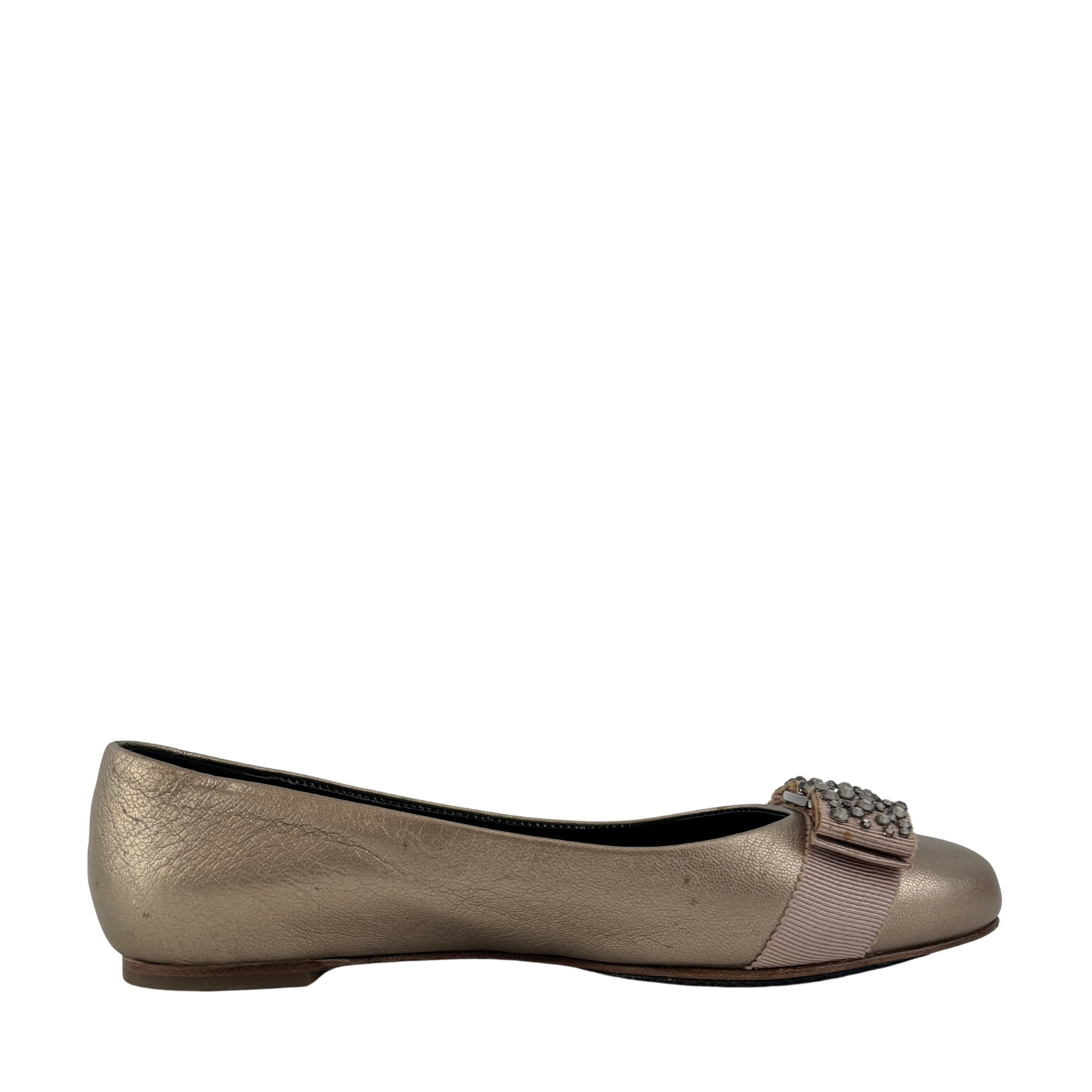 Varina Ballet Flats Metallic Gold Size 35.5