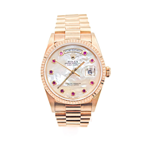 Rolex Day-Date 36 MOP Ruby 18238