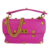 Roman Stud Medium Chain Bag Pink