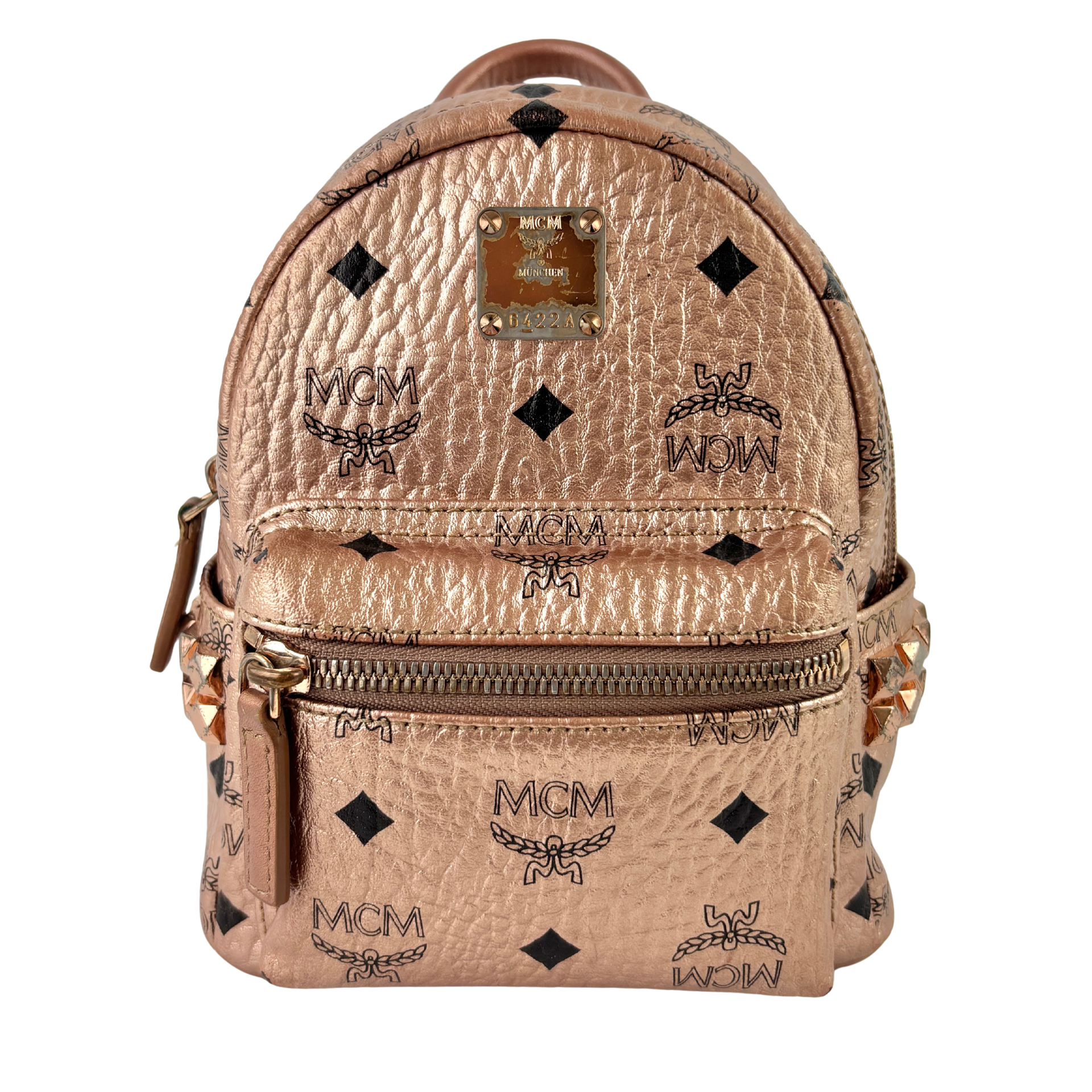 bebe mini backpack purse MCM Essential Visetos Original Mini Crossbody Bag Champagne Gold One Size