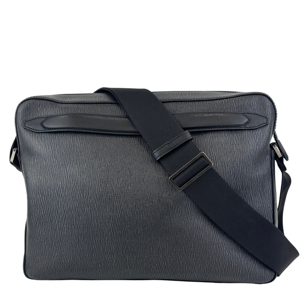 EO-24 0485 Black Textured Leather Briefcase / Laptop Bag