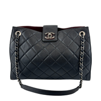 Chanel Paris Salzburg Large CC Accordion Shopping Tote in Black Caviar RHW