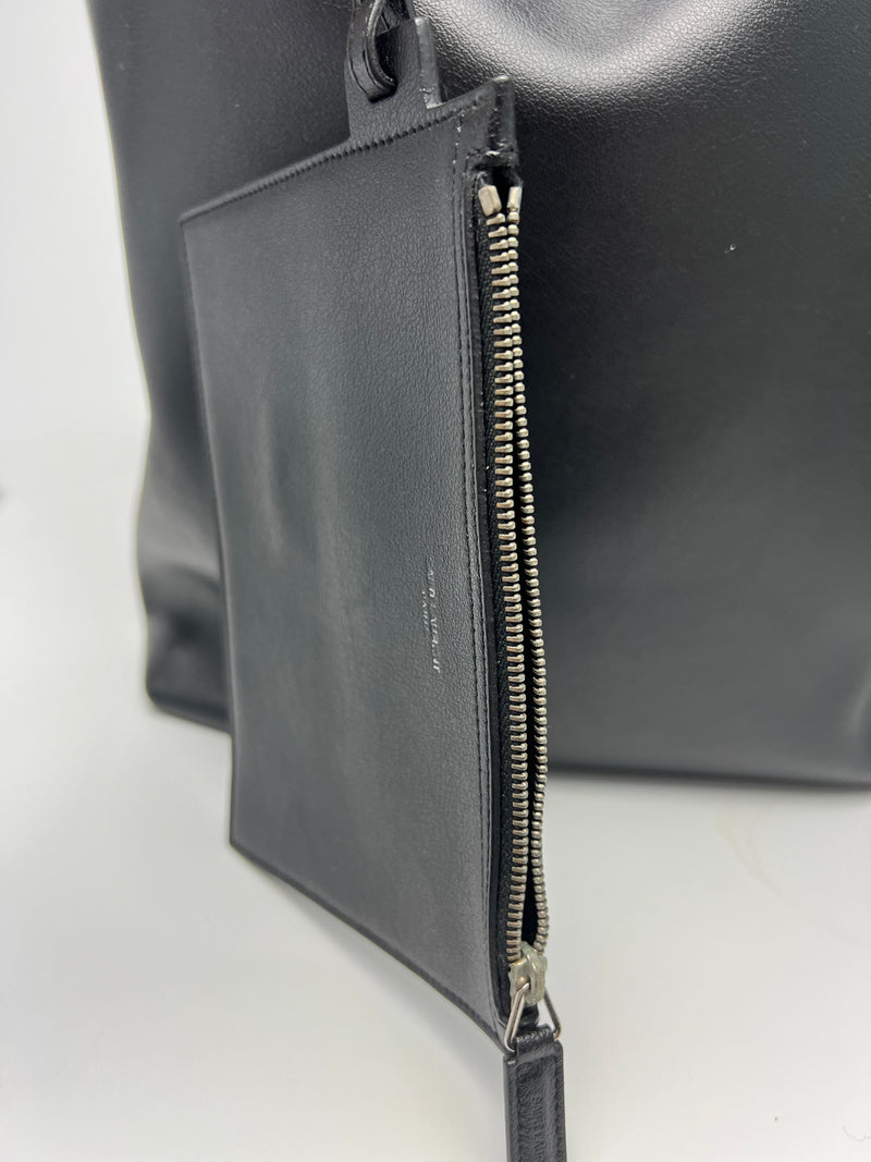 Black Leather North South Tote Bag (2015)