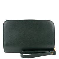 M30182 Baikal Clutch Ardoise/Green Taiga Leather GHW