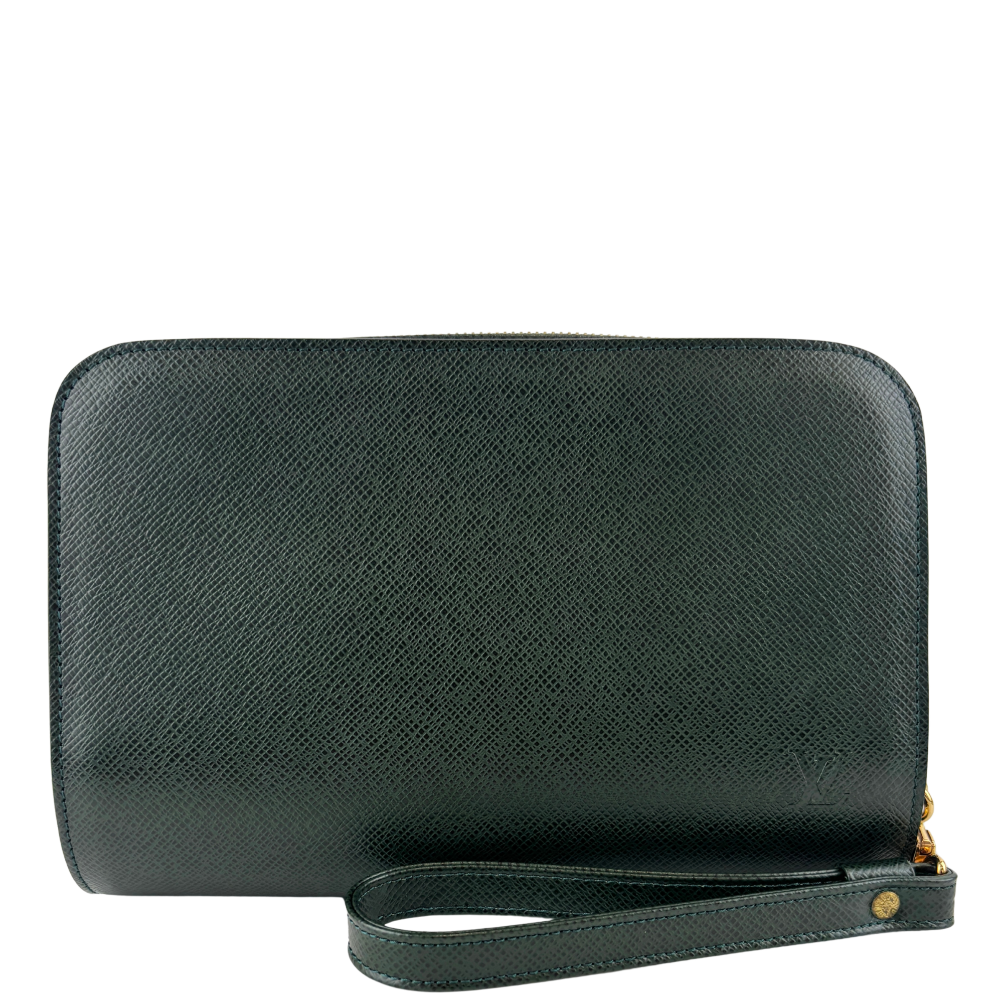 M30182 Baikal Clutch Ardoise/Green Taiga Leather GHW