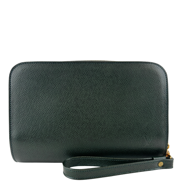 M30182 Baikal Clutch Ardoise/Green Taiga Leather GHW