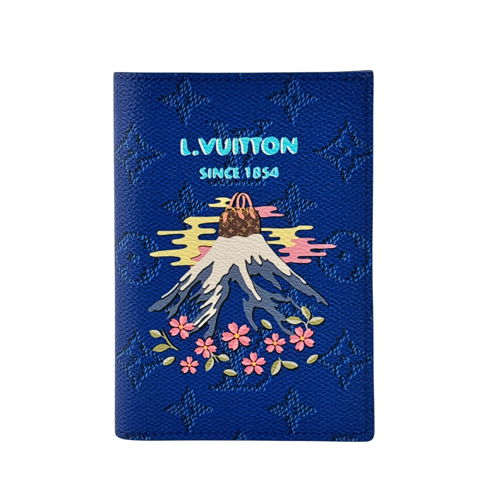 M25967 Passport Cover Blue Monogram