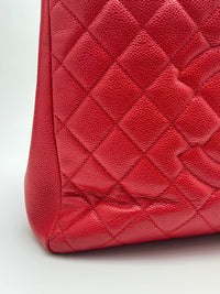 Red Caviar Quilted Grand Shopping Tote GST SHW