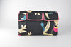 Limited Edition Black Multicolor Quilted Silk Chocolate Bar Reissue Jumbo Single Flap Bag