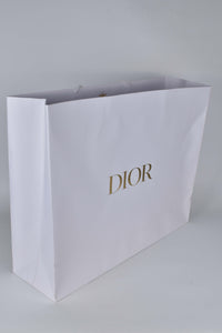 Large Book Tote in Ecru and Blue Dior Oblique Embroidery