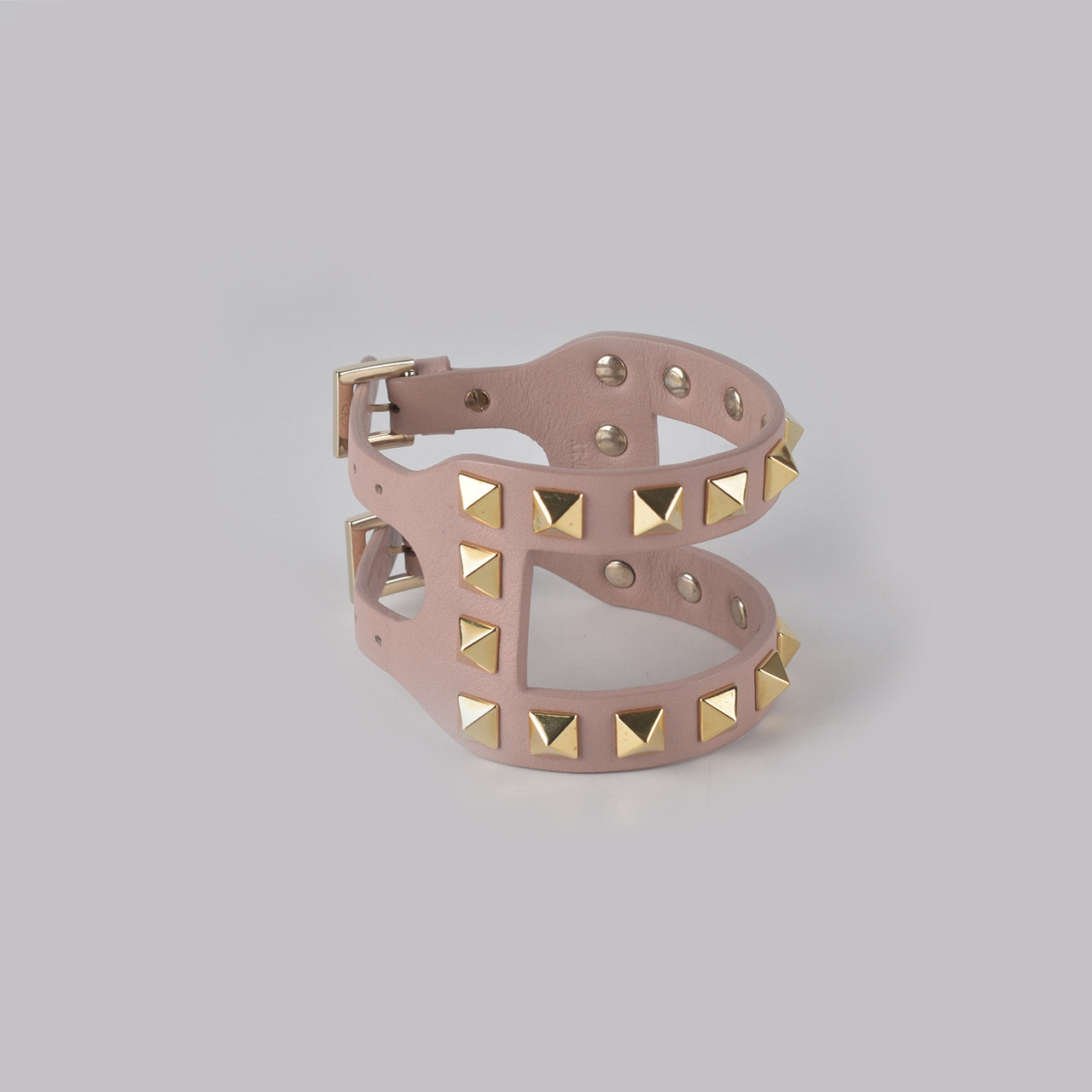 Rockstud Nude Leather Bracelet