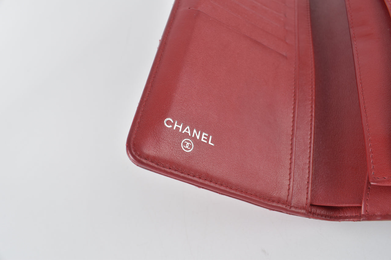 Bi-Fold Red Caviar Long Flap Wallet