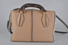 D-Cube Small Beige/White Bowler Bag