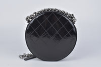 Black Patent Round As Earth Bag