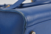Blue Calfskin Leather Baby Monogram Cabas Bag