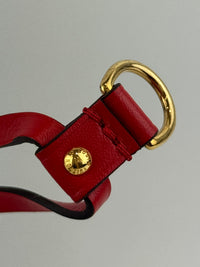 Neverfull MM NM Blue Rouge Damier Monogram Denim Patchwork Bag