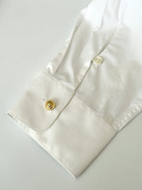 White Baroque Embroidered Collars Shirt Size 41 - Glampot