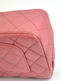 A69900 Pink Mini Classic Rectangular Quilted Lambskin Flap Bag in SHW