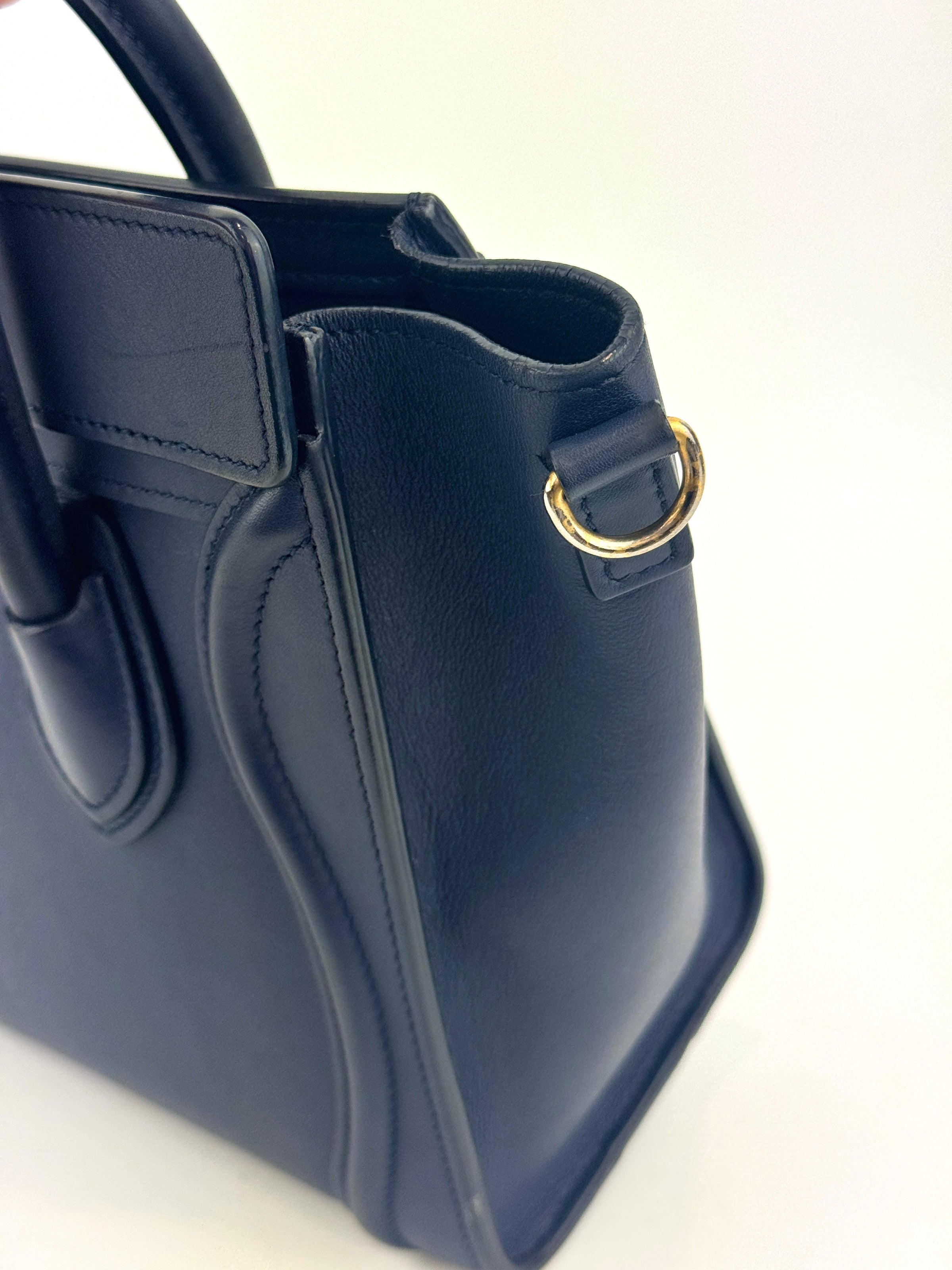 Nano Luggage Navy Smooth Calfskin