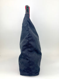 131233 GG Black Canvas Web Shopping Tote