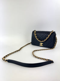 AS1895 Fashion Therapy Flap Medium Black Calfskin