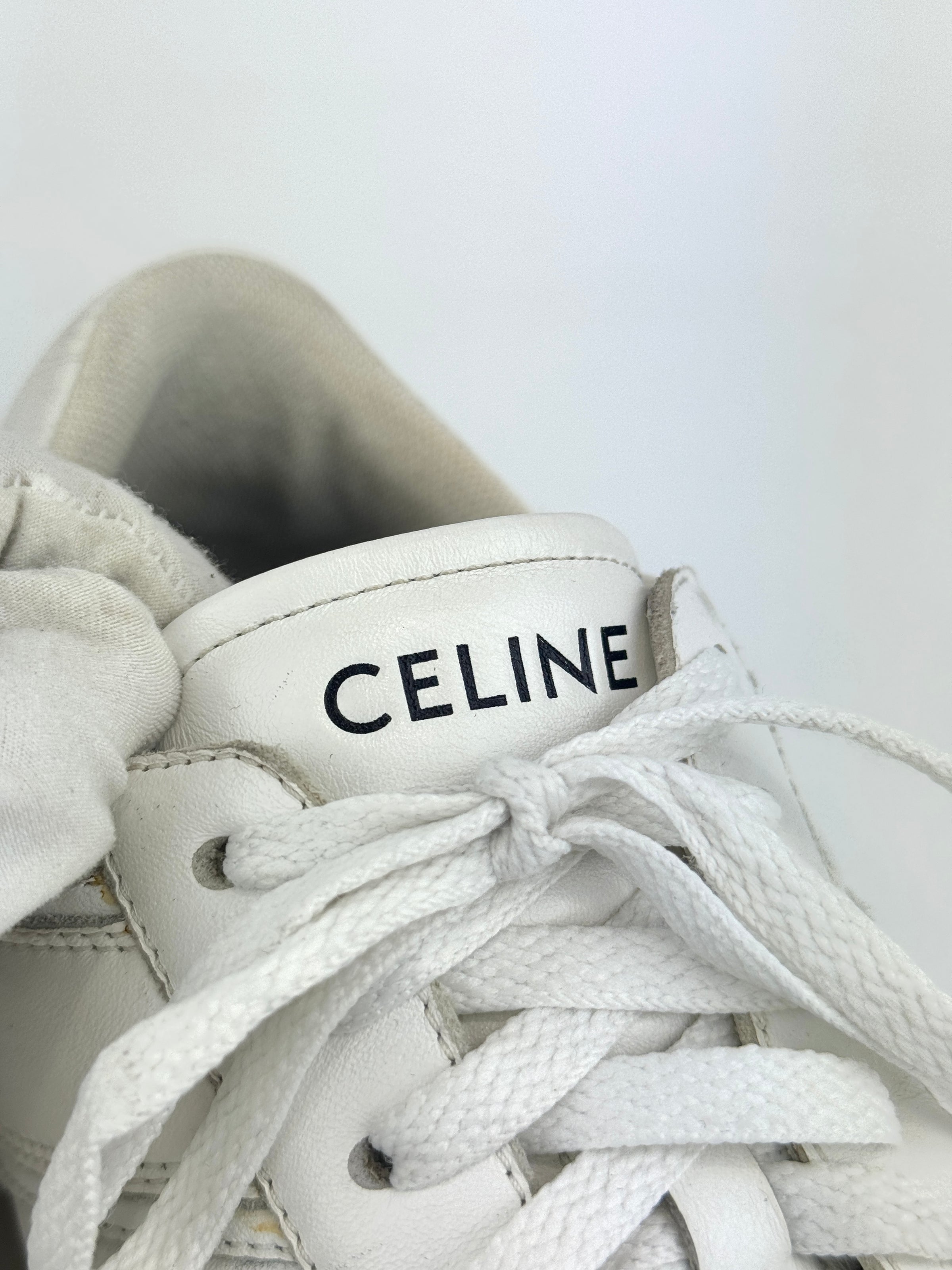 Trainer Low Lace-Up Sneaker In Calfskin Optic White Size 37