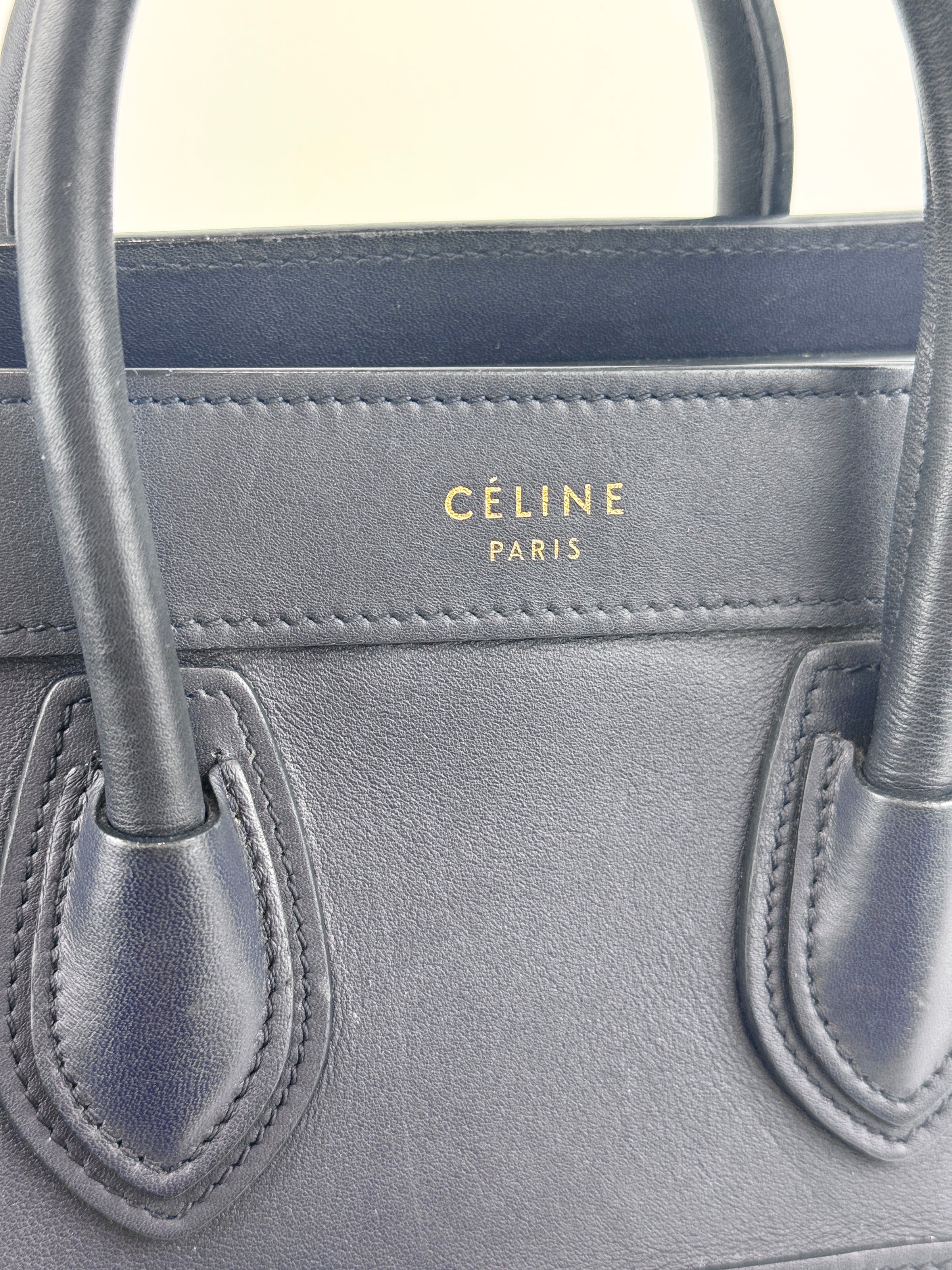 Nano Luggage Navy Smooth Calfskin