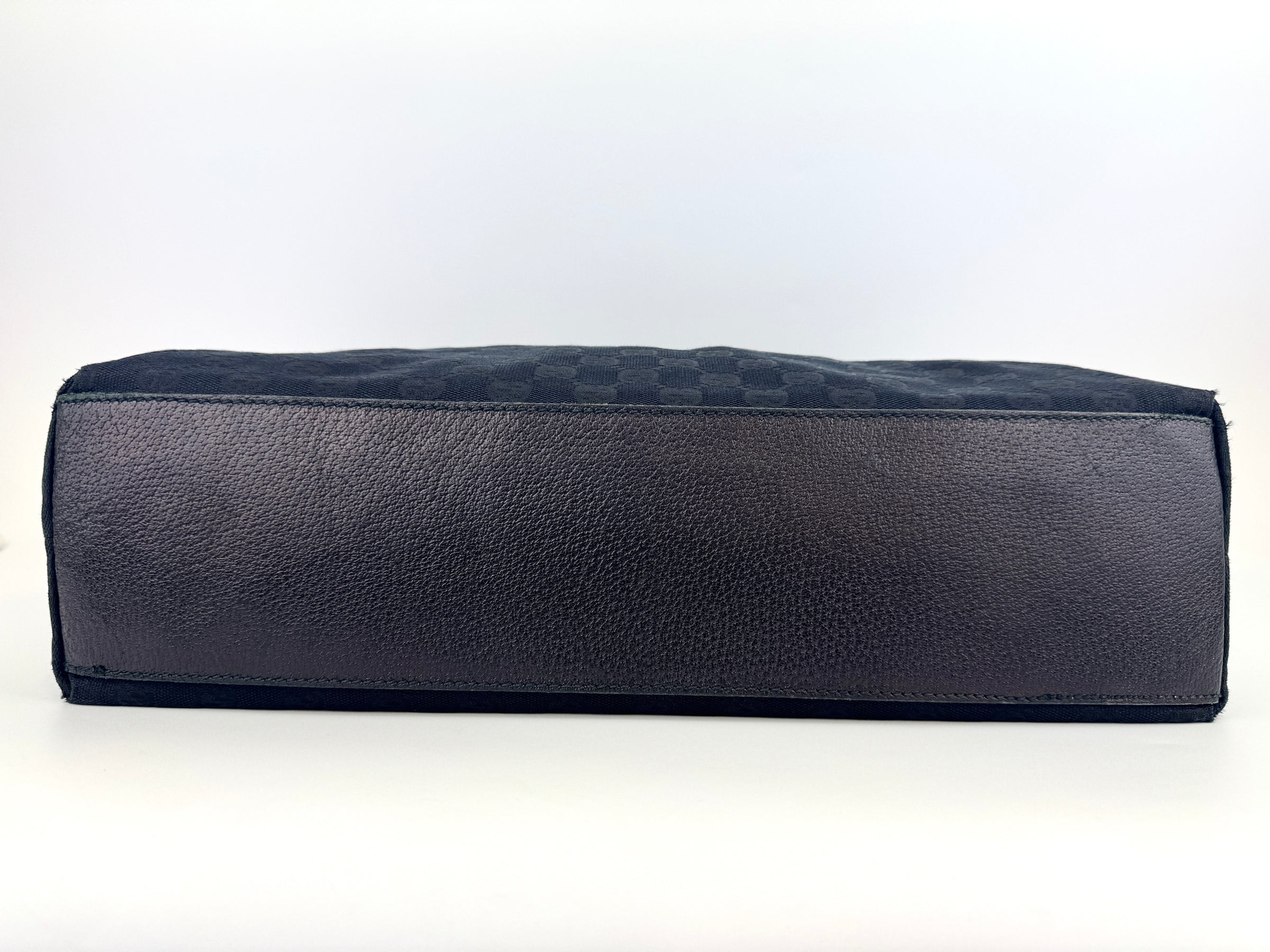 131233 GG Black Canvas Web Shopping Tote