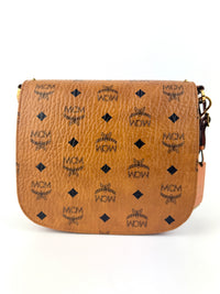 Suede Calf Hair Visetos Patricia Crossbody Bag Cognac Multicolor