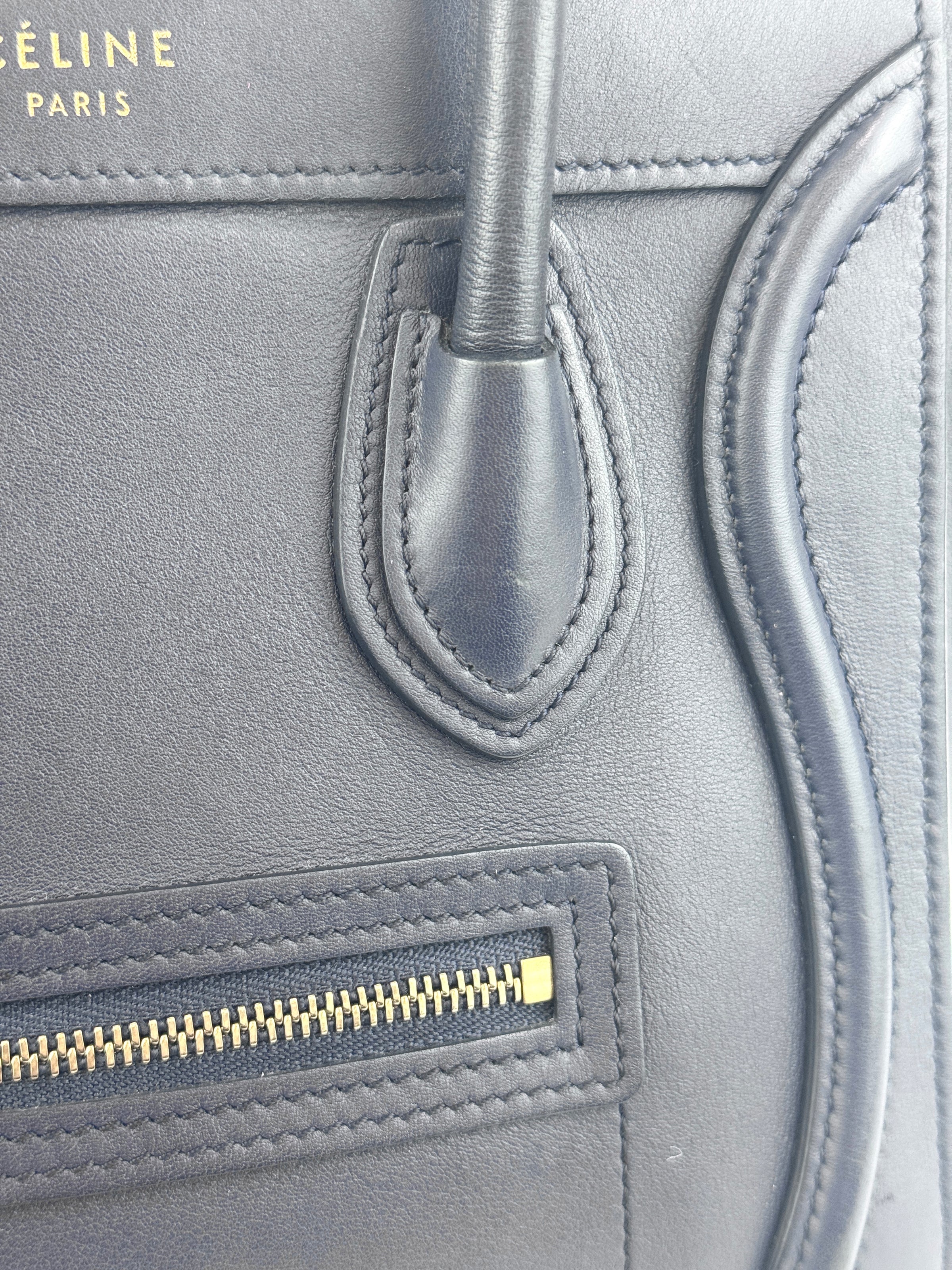 Nano Luggage Navy Smooth Calfskin