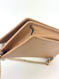 Soho Wallet On Chain in Beige - Glampot
