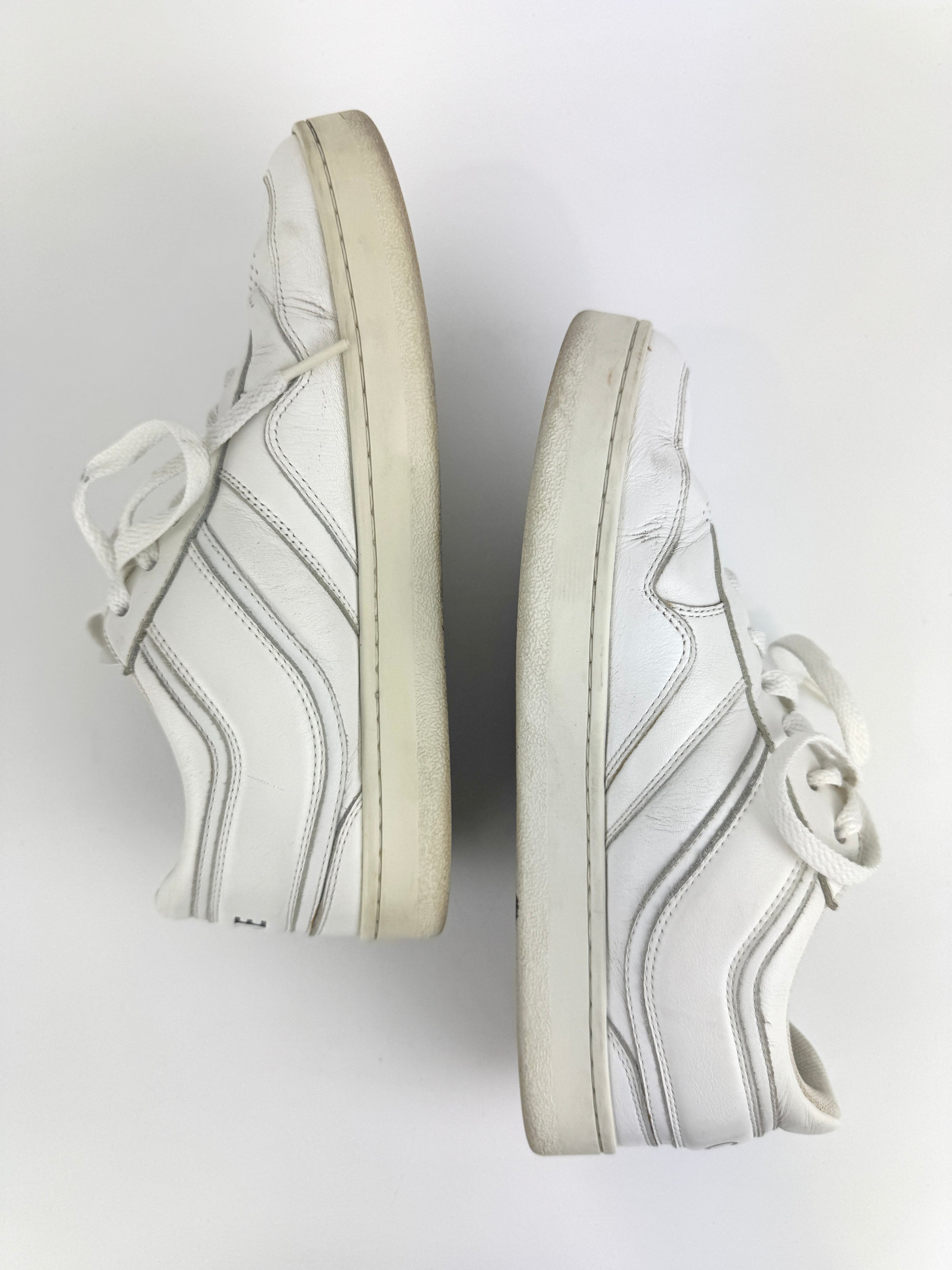 Trainer Low Lace-Up Sneaker In Calfskin Optic White Size 37