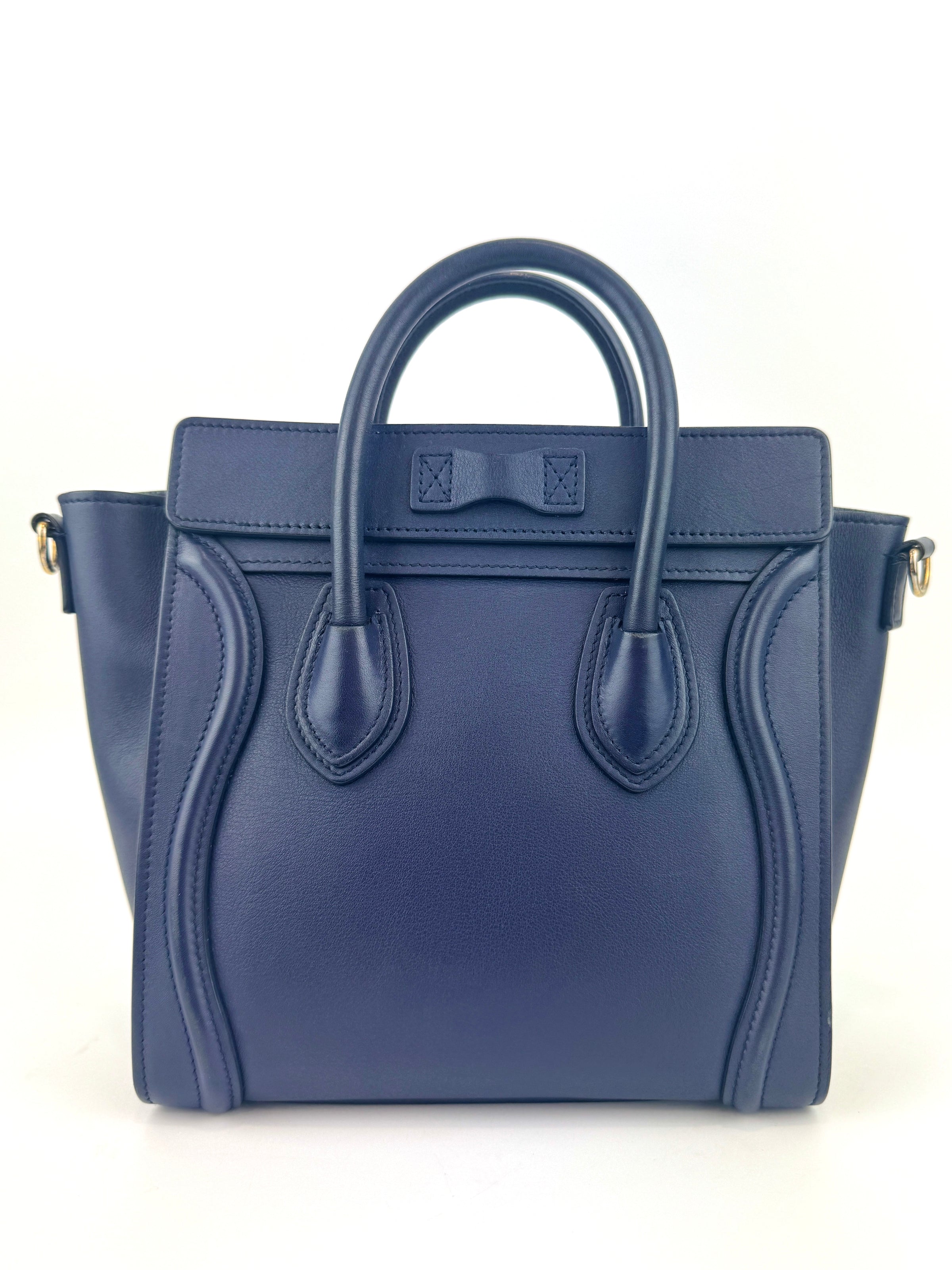 Nano Luggage Navy Smooth Calfskin