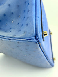 Birkin 30 Ostrich Bleuet GHW - Glampot