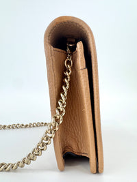 Soho Wallet On Chain in Beige - Glampot