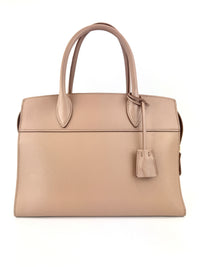 1BA046 Saffiano City Calf Esplanade Beige Medium Tote - Glampot