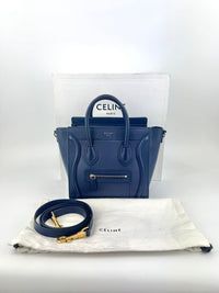 Nano Luggage Navy Smooth Calfskin