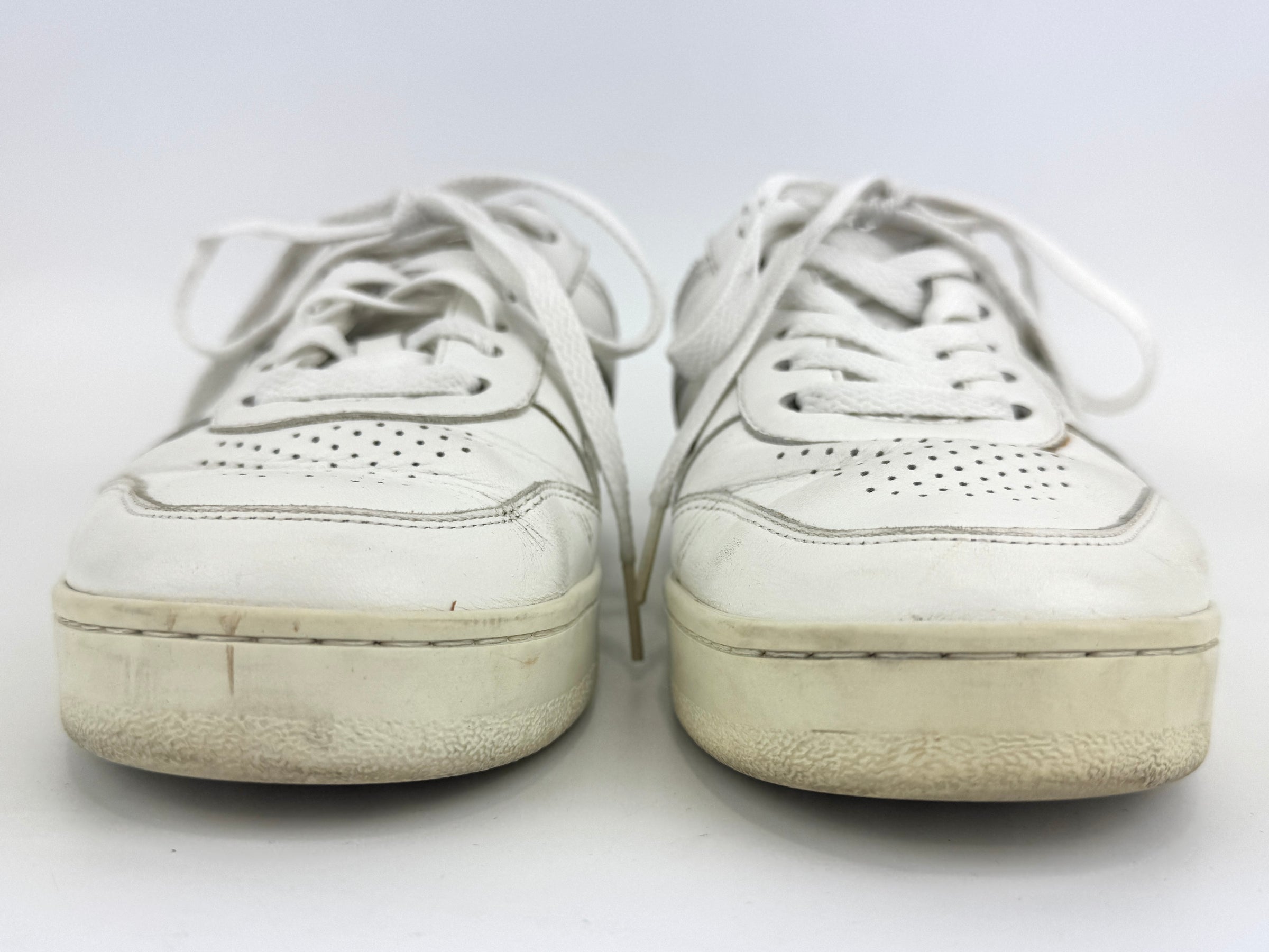 Trainer Low Lace-Up Sneaker In Calfskin Optic White Size 37